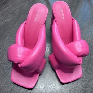 PrettyLittleThing (PLT) Women's Pink Heeled Sandals